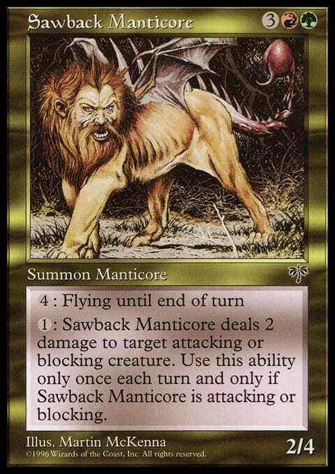 MTG Magic - Sawback Manticore - Mirage - Rare - NM - Image 1 of 1