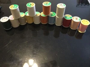15 Hand Quilting Thread Assorted Colors 4 Slightly Used - Picture 1 of 3