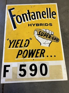 Fontanelle Super Gro Single Sided Hard Plastic Original Field Sign 2 28”X20” OFF - Picture 1 of 14