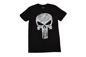 Marvel Mens Punisher Skull Black Shirt New S - Picture 1 of 5