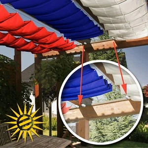 Bausatz für Seilspannmarkise Pergola 10m Edelstahlseil, Wintergarten Beschattung - Bild 1 von 11