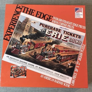 1995 An American Railway Scene At Hornellsville Erie Railway 1000pc Edges Puzzle - Picture 1 of 15