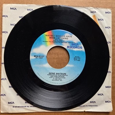 GENE WATSON Maybe I Should Have Been Listening 45 7" Record Vinyl Records - Image 1 of 2