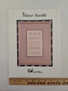 Just Nan SILVER NEEDLE Counted Cross Stitch Pattern JN024 & Embellishments RARE - Picture 1 of 5