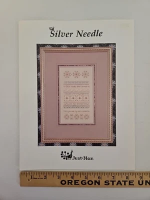 Just Nan SILVER NEEDLE Counted Cross Stitch Pattern JN024 & Embellishments RARE - Image 1 of 4
