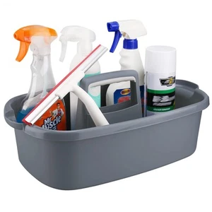 Cleaning Supplies Caddy, Household Tools Organizer with Handle, Large Plastic... - Picture 1 of 7