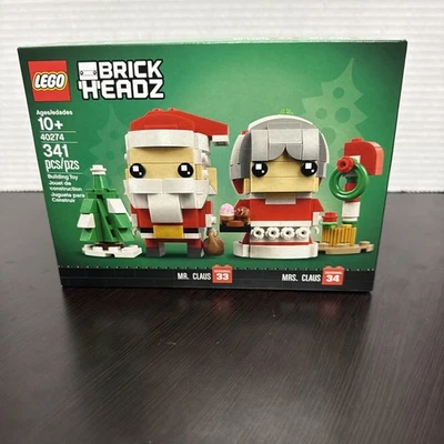 Lego BrickHeadz Set 40274 #33 & #34 Mr. & Mrs. Santa Claus Nuevo Sellado de Fábrica Foto 1 de 2