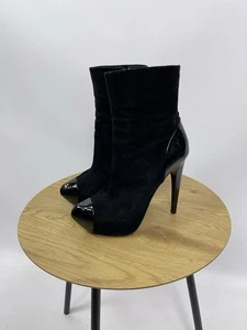 Stivali a spillo in pelle nera autentici Vicini taglia 36 Italia - Foto 1 di 9