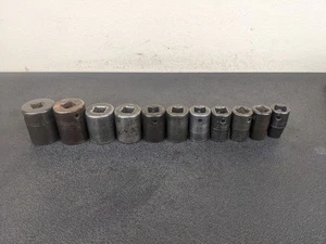 #bm566 Snap-on 1/2" Drive SAE Shallow Impact Socket Set 311IMYA 6 point - Imagen 1 de 21