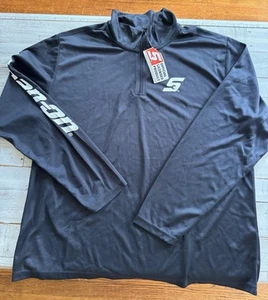NWT Snap-On Tools 1/4 Zip Performance Pullover Shirt Large Black Long Sleeve - Picture 1 of 8