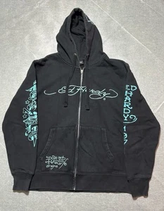 Ed Hardy Zip Up Hoodie Size S/M - Picture 1 of 2