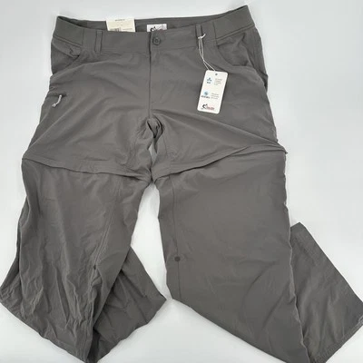 Calça esportiva World Wide feminina 16 cinza perna conversível pesca náilon nova com etiquetas - Imagem 1 de 4