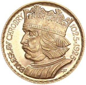 Polen Republik 10 Zloty 1925 Warschau 900 Jahre Königreich Polen Gold pfr., stgl - Bild 1 von 3