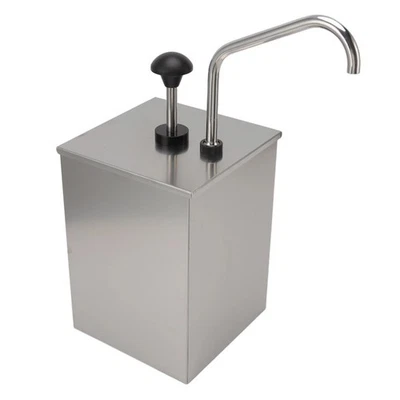 4L Stainless Steel Sauce Dispenser Pump Commercial Condiment Syrup Pressing Pump - Image 1 of 4
