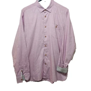 Ted Baker London Herren XL (5) Langarm rosa und weiß Oberhemd Flip Cuff - Bild 1 von 13