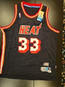 2014 MIAMI HEAT HARDWOOD CLASSIC #33 ALONZO MOURNING ADIDAS XL - Picture 1 of 11