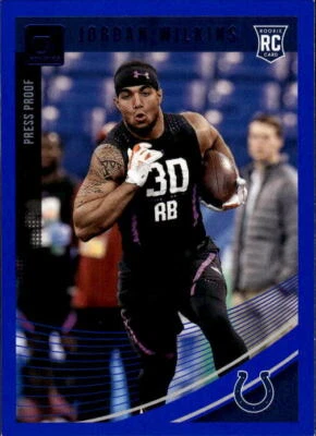 2018 Donruss Jordan Wilkins #381 Press Proof Blue Indianapolis Colts 5L - Image 1 of 2