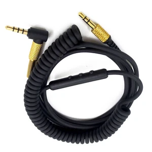 Headphone Cable For Marshall Monitor On Ear Pro Headphones with Mic o - Picture 1 of 8