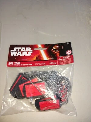 ETIQUETAS DE PERRO STAR WARS El Despertar de la Fuerza (12) ~ Suministros de Fiesta de Cumpleaños Favores VII Foto 1 de 2