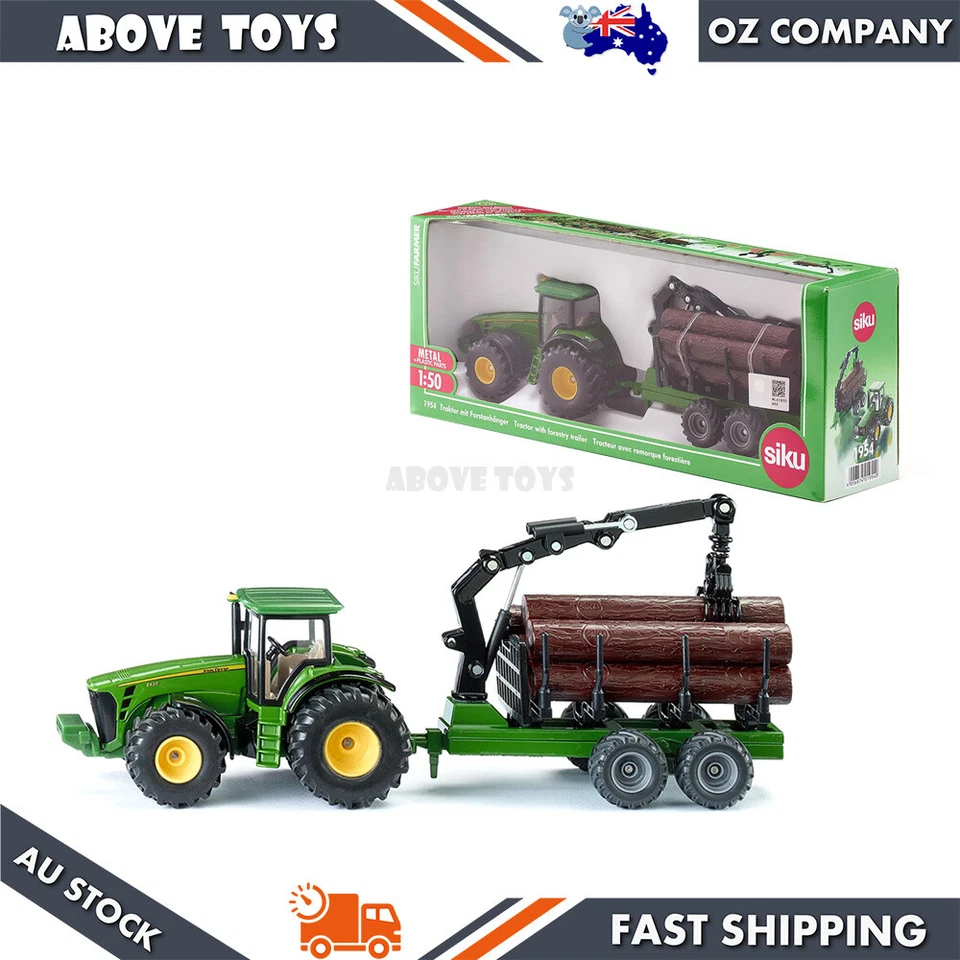 Siku 1:50 Scale John Deere With Forestry Trailer & Tree Trunks Model Vehicle - Image 1 of 4