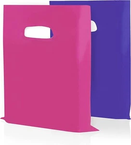 Houseables Retail Shopping Goodie Bag, Plastic, 16” x 18”, 100Pk, 1.75 Mil Thick - Picture 1 of 9