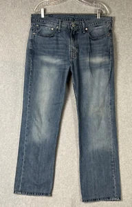 Jeans Levis 514 Hombre Talla 34X30 Denim Azul Lavado Medio 100% Algodón 5 Bolsillos - Imagen 1 de 11