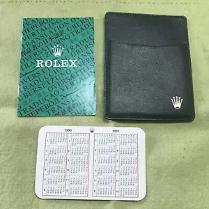 Cartera Rolex vintage/soporte de papel; folleto de traducción; juego de calendario 1990-1991 - Imagen 1 de 5