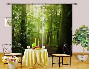 3D Green Forest I2471 Photo Blockout Curtain Fabric Window Honey 2023 - Picture 1 of 7