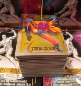 Juego base 102 cartas platino 2024 Marvel Masterpieces '92 con tarjetas mal impresas 9 10 - Imagen 1 de 1