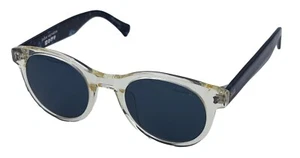 John Varvatos Mens Yellow Crystal Plastic Round Sunglass V542. Blue Lens. - Picture 1 of 12