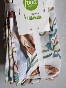 New Food Network Set of 4 Paisley Print Napkins 20"x20" - Picture 1 of 2