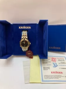 7" Krieger Krieger Gent's Wristwatch Tidal Moon Quartz Chronometer Watch - Picture 1 of 7