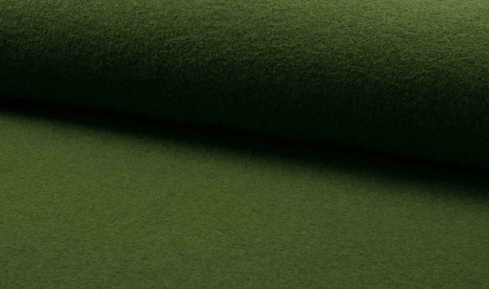 Luxury 100% Boiled Wool Fabric Material – OLIVE - Image 1 of 1