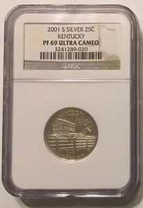 2001 S - Kentucky - State Quarter Series - Silver Proof - NGC PF69 Ultra Cameo - Picture 1 of 2