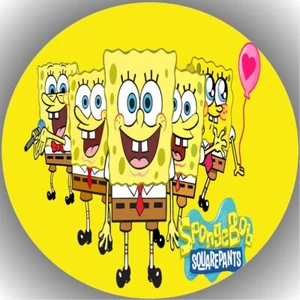 Colocador de tartas cumpleaños imagen de tartas fondant oblea Bob Esponja L44 - Imagen 1 de 1