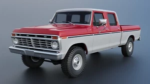 Kit maquette pick-up cabine équipage Ford F250 1974 - 1/24 - imprimé en 3D - Photo 1 sur 20