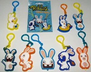 UBISOFT RABBIDS LIGHTS UPS CLIP-ON COMPLETE SET OF (8) WITH WRAPPERS BRAND NEW - Picture 1 of 2