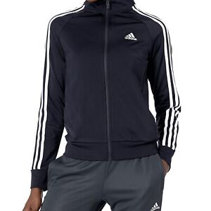 Adidas Track Jacket Womens Plus Size 2XL Full Zip Warm Up Slim Three Stripe 2X