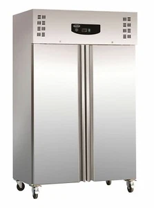Gastro Edelstahl Kühlschrank 2 Türen 1340x810x2010mm 1200l NEU - Bild 1 von 2