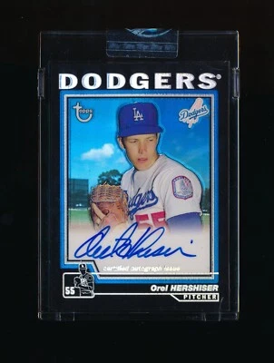 2004 Topps Chrome Retired Autographs Orel Hershiser Auto Refractor SP /25 *Rare - Image 1 of 3