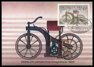 UNGHERIA MK MOTO MOTO DAIMLER 1885 CARTA MASSIMA SCHEDA MC CM al13 - Foto 1 di 2