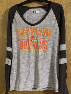 NWT Cleveland Browns Women's NFL Team Apparel Long Sleeve Shirt-Size Medium - Picture 1 of 7