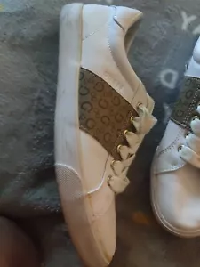 GUESS Women's Loven Casual Lace up Sneakers White 8.5M (US) 6 Uk - Picture 1 of 10