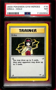 PSA 7 2000 Pokemon Gym Heroes Erika #16 - Picture 1 of 2