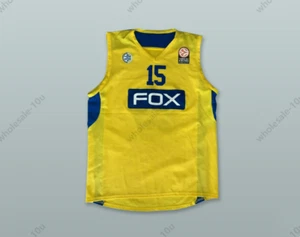 PERSONALIZADO Sylven Landesberg 15 Maccabi Tel Aviv Israel BC Amarillo Cosido S-6XL - Imagen 1 de 3