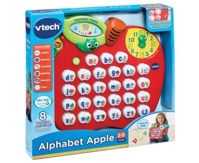 VTech ALPHABET APPLE - Lights & Sounds Fun Educational Toy 8 LEARNING ACTIVITIES - Image 1 of 3