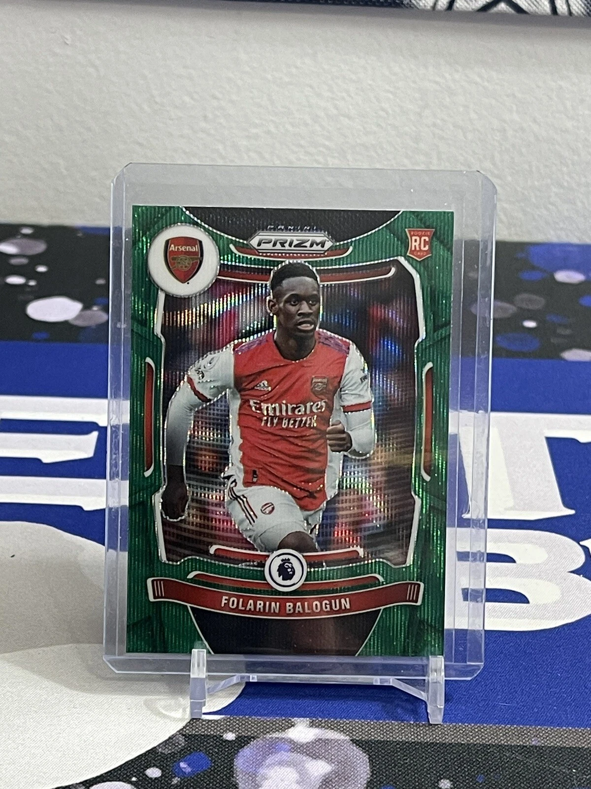 2021-22 Panini Prizm Premier League - Green Wave Prizm #208 Folarin Balogun (RC)