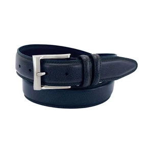 Mens Florsheim 32mm Pebble Grain Leather Belt - Navy, Size 38 [2-1136] - Picture 1 of 1