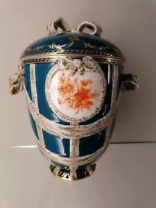 Jarrón antiguo de porcelana KPM Berlín urna jarrón con tapa Reichsapfel marca de cetro 1. Wahl - Imagen 1 de 21