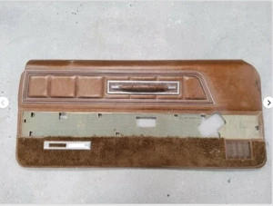 1972-1979 Ford Thunderbird Lincoln Mark IV V Driver Left Door Panel BROWN OEM - Picture 1 of 9
